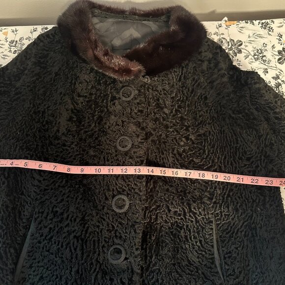 Persian Lamb Mink Collar 1950’s Evening Jacket Size Medium - Picture 7 of 11